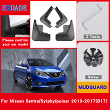 Car Mud Flaps For Nissan Sentra B17 Sylphy Pulsar 2013-2019 Mudguards Splash Guards Fender Mudflaps Car Fender Accessories 2024 - buy cheap