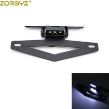 ZORBYZ Motorcycle Black Metal Rear Tail Light Mount LED License Plate Light Bracket Holder For Benelli Leoncino 500 2024 - buy cheap