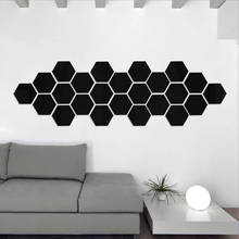 Pegatina 3D hexagonal de acrílico, espejo extraíble para decoración del hogar, pegatinas de pared acrílicas, Arte Creativo DIY, decoración de pared para sala de estar 2024 - compra barato