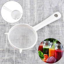 Colador de hoja de té de malla de plástico de mano para cocina, colador de harina reutilizable, accesorios de cocina, 1 ud. 2024 - compra barato