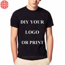 Мужская и женская футболка унисекс размера плюс, дизайн «сделай сам», логотип вашего бренда/изображение, высококачественная повседневная футболка на заказ, бесплатная доставка, 2019 2024 - купить недорого