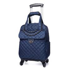 women rolling luggage bag for women Women Wheeled backpack bag Cabin travel Trolley Bags on wheels Trolley Suitcase wheeled Bags 2024 - buy cheap
