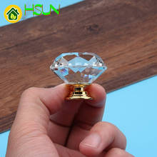 40mm crystal knob single hole large diamond crystal handle door European style cabinet wardrobe wine furniture cabinet handle 2024 - купить недорого