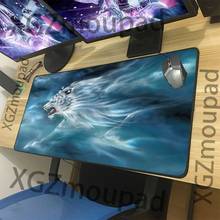 XGZ Anime Fantasy White Tiger Animal Custom Large Mouse Pad Black Lock Edge Computer Keyboard Table Mat Rubber Stripe Non-slip 2024 - buy cheap