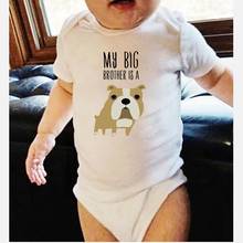 Baby Onesie Baby Boy Winter Clothes Toddler Girl Fall Clothes Cotton Boy Romper Printing My Brother Is A Dog Rompers onesies 2024 - buy cheap