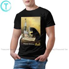 Black Cat T Shirt Retro French Poster Absinthe Bourgeois T-Shirt Men Short Sleeve Tee Shirt Printed Tshirt 2024 - buy cheap