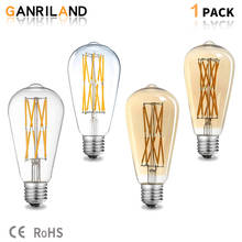 E27 Retro Edison LED Filament Bulb Lamp ST64 12W 16W 220V Light Bulb Amber Glass Warm White Bulb Vintage Decorative Light 2024 - buy cheap