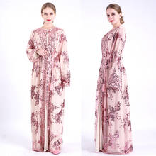 Kimono Abaya bordado con lentejuelas para Mujer, Rebeca musulmana, Hijab, vestido turco islámico, Ramadán, Eid, Mubarak, Abayas, caftán de Dubai 2024 - compra barato