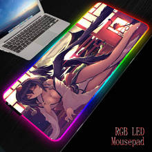 XGZ-alfombrilla de ratón LED RGB para chica, alfombrilla de ratón grande de Anime, con USB, para teclado, PC y Escritorio 2024 - compra barato