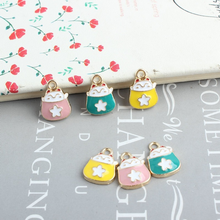 20pcs/Lot Lucky Bag Cat Shape Enamel Charms Zinc Alloy Metal Diy Jewelry Bracelet Earring Hair Accessories 2024 - buy cheap