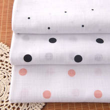 Quality cotton and linen fabric Wave dot printing tissu Shirt, dress, garment, DIY fabrics 2024 - buy cheap