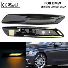 Luz LED de posición lateral para coche BMW, luces de señal de giro con acabado cromado negro, lente ahumada, para BMW E60, E61, E82, E88, E90, E91, E92, E93 2024 - compra barato