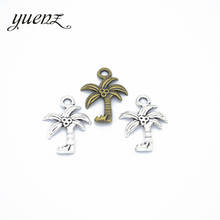 YuenZ-abalorios de palmera de Metal para fabricación de joyas, abalorios de aleación de color plata antigua, 2 colores, bricolaje, joyería hecha a mano, 22x16mm, Q217, 20 Uds. 2024 - compra barato