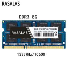 Rasalas 8GB  DDR3 1333Mhz SO-DIMM 8 GB 1,5V Notebook RAM 204Pin Laptop Fully Compatible Memory Sodimm NO-ECC Blue 2024 - buy cheap