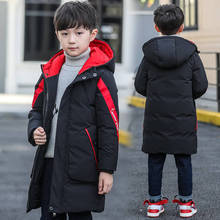 -30 градусов 2019 детская парка одежда для девочек зимнее пальто для России детская верхняя одежда теплая хлопковая куртка с капюшоном Одежда для мальчиков зимний комбинезон 2024 - купить недорого