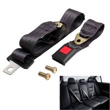 Universal 3 Point Auto Vehicle Car Seat Belt Lap Adjustable Safety Belts Black 2024 - buy cheap