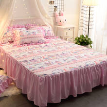 Coberta de cama estampada de circo com camada única, colcha com renda de camada única, estilo princesa, antiderrapante, decoração de casa 2024 - compre barato