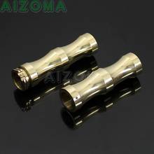Solid Brass Universal 1'' 25.4mm Motorcycle Bars Hand Grips For Harley Touring Dyna Street Fat Bob Chopper Bobber Cafe Racer 2024 - buy cheap