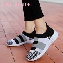 2021 Soft Striped Sock Mesh Breathable Casual Chaussure Femme Sport Flats Platform Ladies Trainers Shoes For Women Zapatos Mujer 2024 - buy cheap