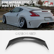 Car Accessories WBS Style Carbon Fiber Rear Spoiler Glossy Finish Trunk Wing Lip Fibre Splitter Kit For Nissan 2009 On 370Z Z34 2024 - buy cheap