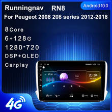 Runningnav-reproductor Multimedia de vídeo y Radio para coche, navegador GPS, Android, para Peugeot 2008 208 series 2012-2018 2024 - compra barato