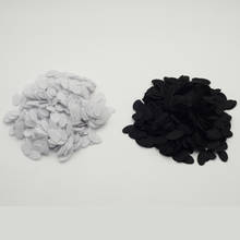 1000 шт., 1,0 см * 2,0 см, белые овальные мини-прокладки из войлока, черные нетканые прокладки, Аппликации, патчи для «сделай сам», аксессуары для волос 2024 - купить недорого