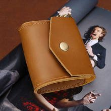 Carteira de couro feminina, carteira de couro multifuncional de couro, com espaço para cartões, moedas e chaves 2024 - compre barato