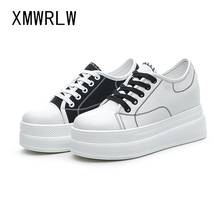 Xmwrlw chunky tênis femininos casuais sapatos de lona 2020 primavera outono sapatos de salto alto cunhas para as sapatilhas femininas sapato 2024 - compre barato