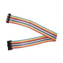 GTBL-conector IDC hembra a hembra, 2,54mm, Pitch, 16 Pines, Color arcoíris, Cable plano 2024 - compra barato