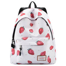 Pink Backpack Woman Waterproof Casual Strawberry Printing Backpack Cute Bookbag Trip School Bagpack for Teenage Girls Back Pack 2024 - buy cheap