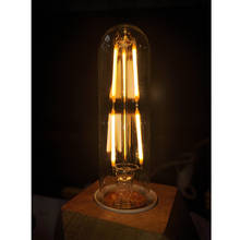 Светодиодная лампа накаливания OYGROUP, 2 Вт, 6 Вт, антикварная светодиодный ро лампа Эдисона, светодиодные лампы E27, прозрачное стекло 2024 - купить недорого