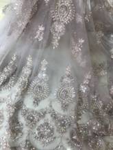 High Quality Nigerian French Lace Embroidered Tulle Lace Fabric For Wedding Dress J-328810 African Lace Fabric 2024 - buy cheap