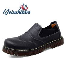 Vintage Men's Shoes Genuine Leather Loafers Men Moccasin Luxury Shoes Fashion Handmade Men Platform Shoes Boat Shoes Size 38-47 2024 - buy cheap