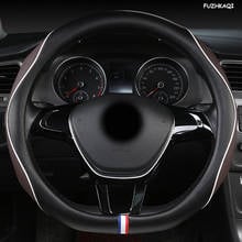 FUZHKAQI  Leather Car Steering Wheel Cover For Mitsubishi ASX Outlander Lancer Pajero L200 Mirage Triton Attrage 2024 - buy cheap