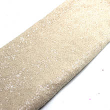 Sequined Lace Fabrics For Dress Beige Cream Allover Embroidered Fabric Half-Transparent Sequins Table Cloth 132cm 2024 - buy cheap