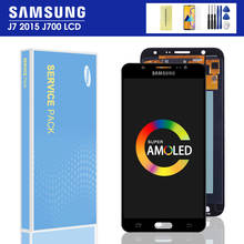 100% супер AMOLED J700F LCDS для Samsung Galaxy J7 2015 J700 J700F J700H J700M дисплей сенсорный экран в сборе запасные части 2024 - купить недорого
