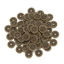 100pcs Tibetan Style Alloy Bead Spacers, Daisy, Antique Bronze/ Rose Gold 12.5x2mm, Hole: 2mm 2024 - buy cheap