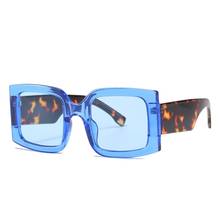 Gafas de sol cuadradas de gran tamaño para hombre y mujer, lentes de sol cuadradas de gran tamaño, a la moda, color azul, verde, UV400 2024 - compra barato