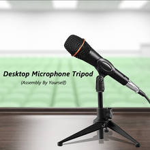 Adjustable Foldable Desktop Microphone Tripod Stand Holder with Mic Clip 2024 - buy cheap