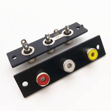 Adaptador de enchufe hembra de 3 bits, Conector de altavoz, AV, RCA, rojo, blanco y negro, alta calidad, 2 uds. 2024 - compra barato