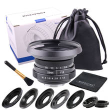 FUJIAN-lente de cámara para CCTV, lente de 25mm f1.8 C para N1 Fujifilm FX NEX Micro 4/3 EOS M, color negro, envío gratis 2024 - compra barato