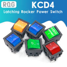 1pcs Latching Rocker Switch Power Switch I/O 4 Pins With Light 16A 250VAC 20A 125VAC KCD4 2024 - buy cheap