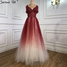 Serene Hill Gradual Change Red Evening Dresses Gowns 2021 Beading A-Line Sexy For Women Party LA70983 2024 - buy cheap