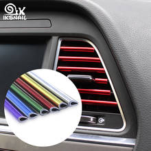 IKSNAIL Car-styling Plating Air Outlet Trim Strip Air Vent Grille Switch Rim Trim Decoration Strip DIY Auto Interior Mouldings 2024 - buy cheap