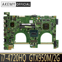 Akemy g550jx computador portátil placa-mãe mainboard para asus n550jx g550jx n550jv g550j n550j i7-4720HQ cpu gtx950m 2g 2024 - compre barato