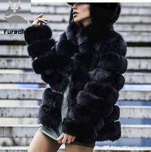 Real Fox Fur Coat With Stand Collar Thick Warm Fox Fur Jackets Long Sleeve Natural Fur For Female 2024 - buy cheap