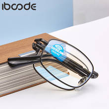 Iboode-gafas de lectura plegables para hombre y mujer, lentes de lectura Unisex, antirayos azules, ligeras y portátiles, para presbicia, de + 1,0 a 4,0 2024 - compra barato