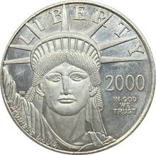США 2000 год Статуя Свободы 100 долларов Орел слиток Coinage Позолоченные копии серебряных памятных монет 2024 - купить недорого
