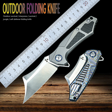 Titanium Alloy Folding Knife M390 Powder Steel Folding Knife Outdoor Camping Collection Portable Self-Defense Fashion Design EDC 2024 - buy cheap