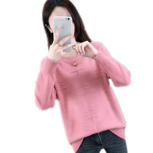 Spring Autumn Women Round Neck Loose Sweater Short Knit Sweater Bottoming Shirt With Long Sleeves Solid Color Sweater Tops A253 2024 - buy cheap